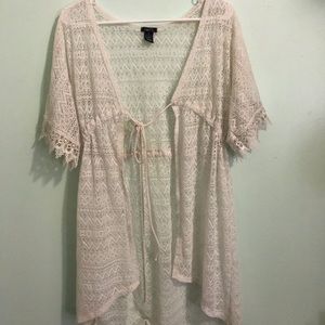 White bathing suit cover up